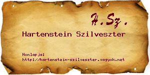 Hartenstein Szilveszter névjegykártya